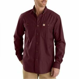 Carhartt Red Casual Button Down Shirt Long Sleeve